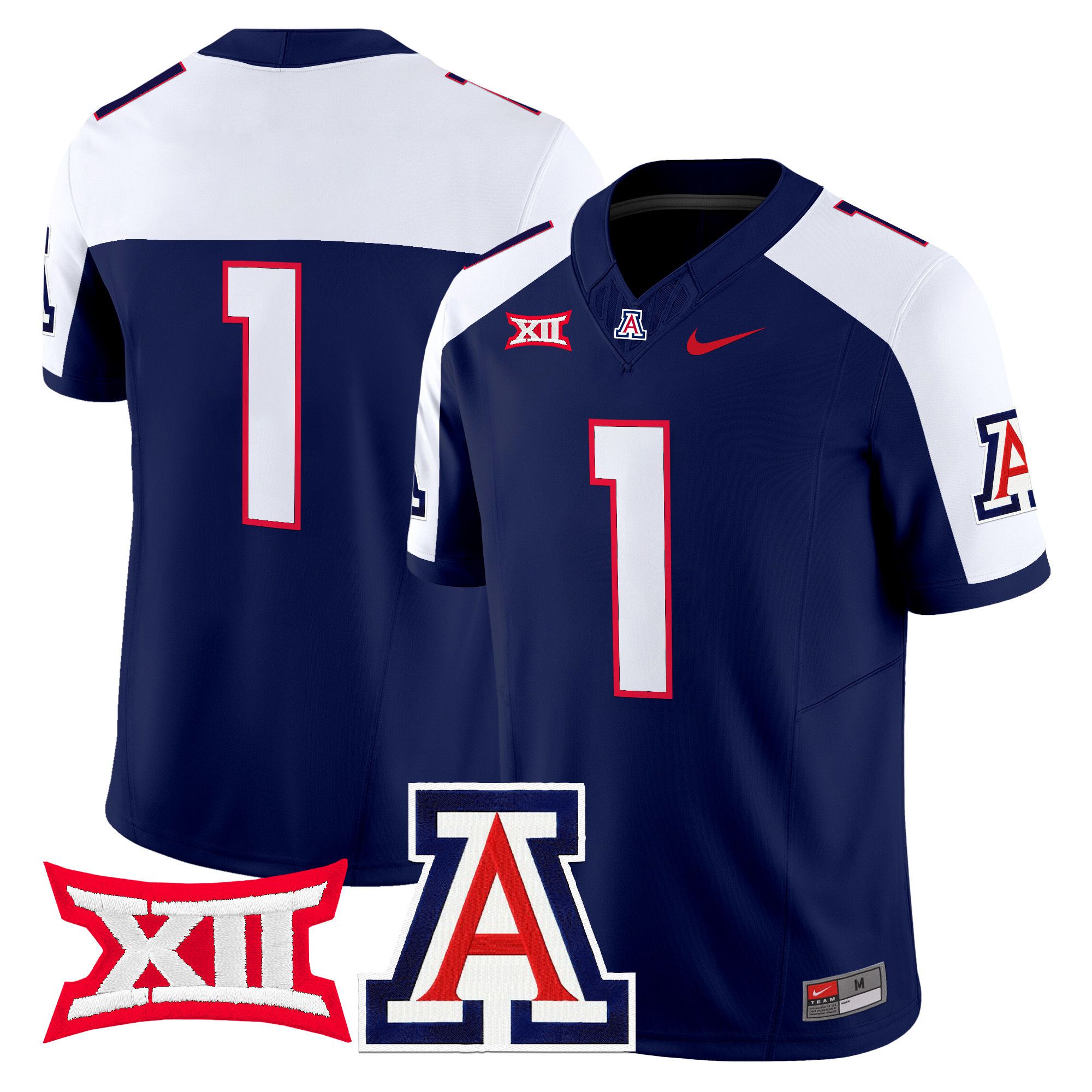 Men Arizona Wildcats #1 No Name Blue Nike 2024 Vapor Limited NCAA Jersey